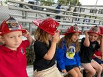 During Fire-Safety week, OCFR visits area schools. Pictured are students from OCA>